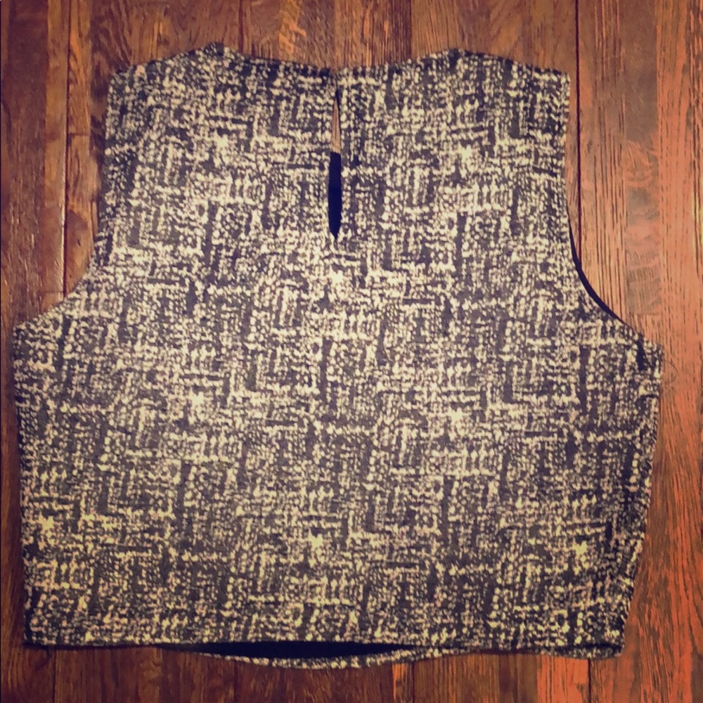 Black and white tweed inspired Joie top